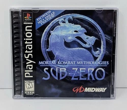 Mortal Kombat Mythologies: Sub-Zero (Playstation 1 PS1, 1997) Complete - Tested!
