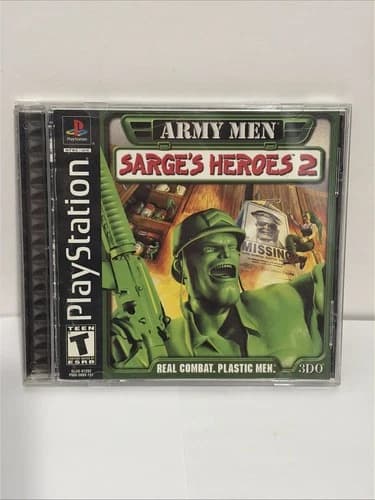 PS1 Army Men: Sarge's Heroes 2 (Sony PlayStation 1, 2000) Tested