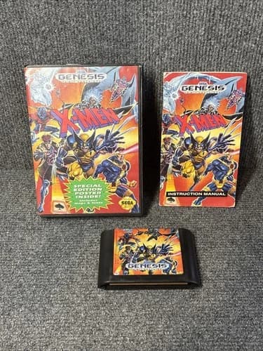 X-Men (Sega Genesis) - Authentic CIB w/ Manual 1993
