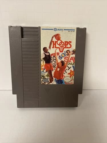 *Hoops (Nintendo NES, 1989) - Basketball - Authentic Cartridge* Tested/Working