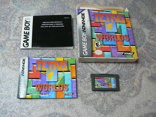 Tetris Worlds (Nintendo Game Boy Advance GBA, 2001) Complete Box, Manual, Game