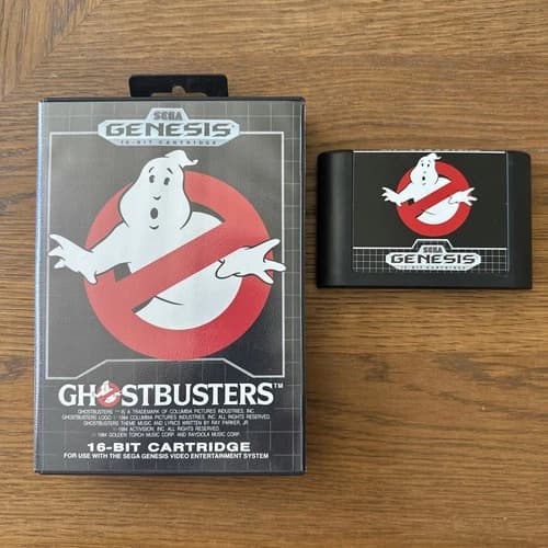 Vintage Ghostbusters Sega Genesis 1990 Authentic Video Game 16-Bit Cartridge