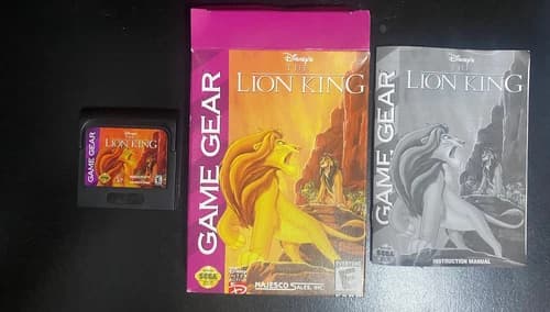 The Lion King (Complete in Box) - Sega Game Gear - Disney Interactive - Acceptab