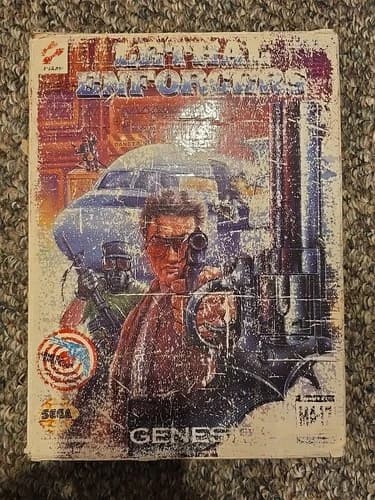 Lethal Enforcers Sega Genesis, 1993 Big Box With Gun complete In Box