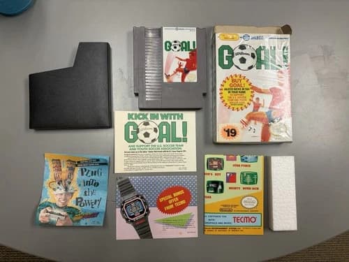 Goal! (Nintendo NES, 1989) Tested, with box and manual