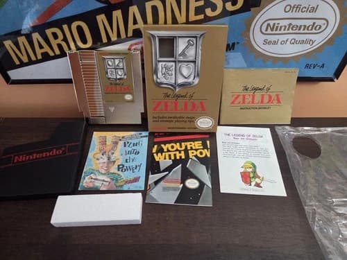 Nes Legend Of Zelda Star Code Complete In Box, Nice