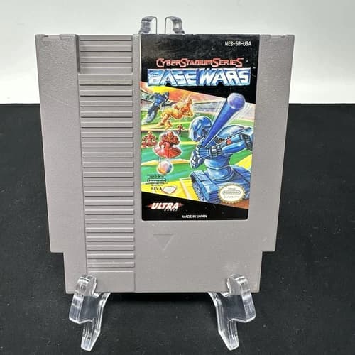 Cyber Stadium Series Base Wars NES Nintendo Game Cartridge Tested Authentic
