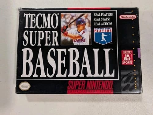 Tecmo Super Baseball (Super Nintendo SNES, 1994) – Game, Box, Manual - Tested