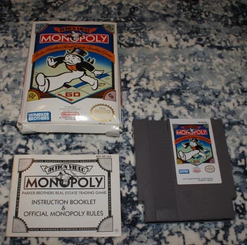 NES Nintendo Monopoly Complete In Box CIB Tested Works