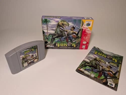 Turok: Dinosaur Hunter - Nintendo 64 N64 - CIB - Authentic, tested, working