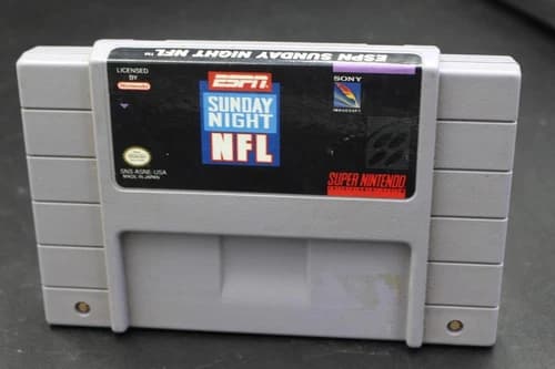 UA- ESPN Sunday Night NFL Super Nintendo SNES Cartridge Only Authentic & Tested!