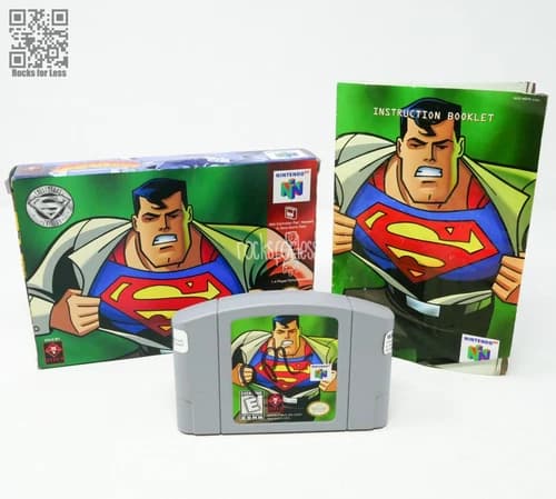 Superman N64 CIB Box Manual Nintendo Authentic 1999