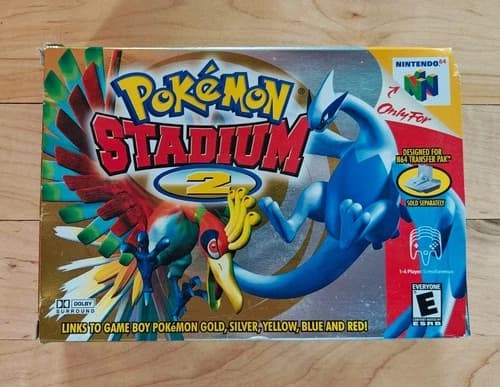 Pokemon Stadium 2 N64 In Box With Manual And Transfer Pak