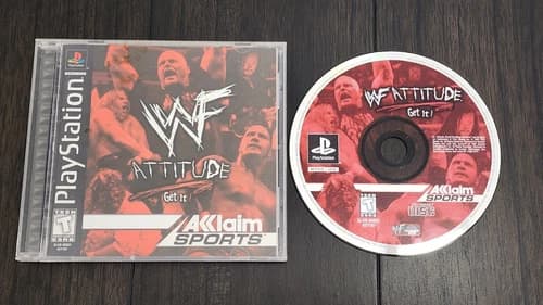 WWF Attitude Sony PlayStation 1 PS1 1999 Complete