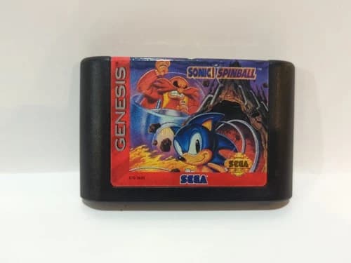 Sonic Spinball (Sega Genesis, 1993) Cartridge tested.