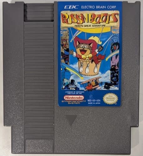 Puss N Boots Nintendo Entertainment System NES Cleaned and Tested Working