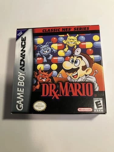 Dr. Mario Classic NES Series (Game Boy Advance GBA) COMPLETE CIB Manual Inserts
