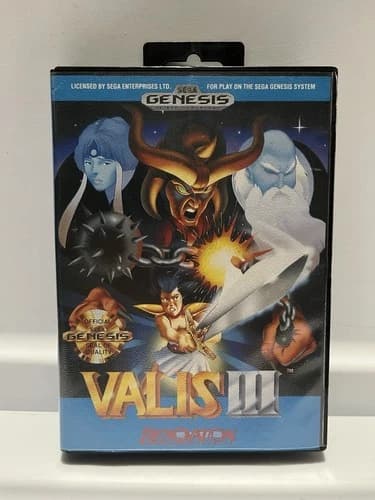 Valis III (Sega Genesis, 1991) CIB Complete Case Manual Tested & Working! Clean!