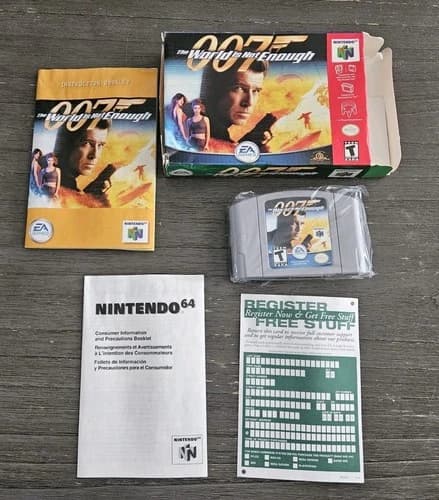 007 The World Is Not Enough (Nintendo N64, 2000) CIB Complete w/ Manual
