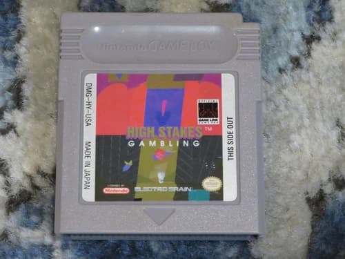 High Stakes Gambling Game Cartridge 1992 Nintendo Game Boy DMG-HY-USA Tested