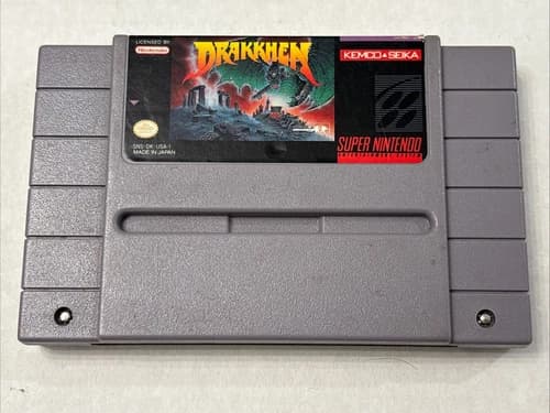 Super Nintendo SNES Drakkhen - Authentic, Tested and Working RPG Rare