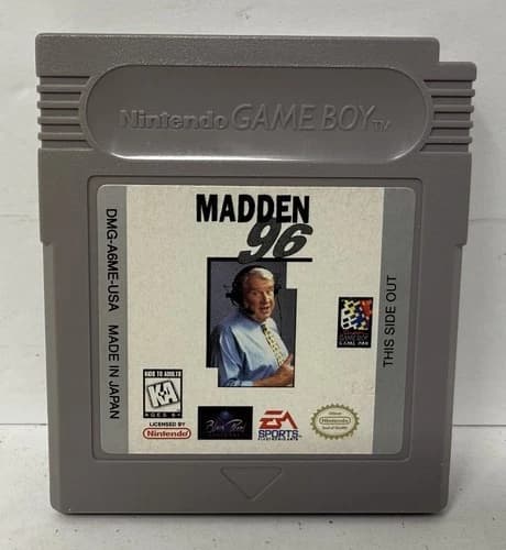 Madden 96 (Nintendo Game Boy, 1995) Color, Advance*Cartridge ONLY
