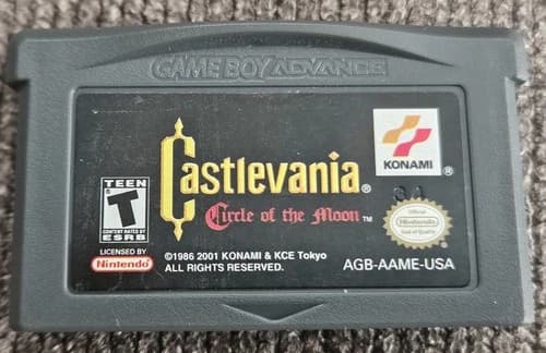 Castlevania Circle of The Moon Nintendo GameBoy Advance 2001 Game Cartridge RARE