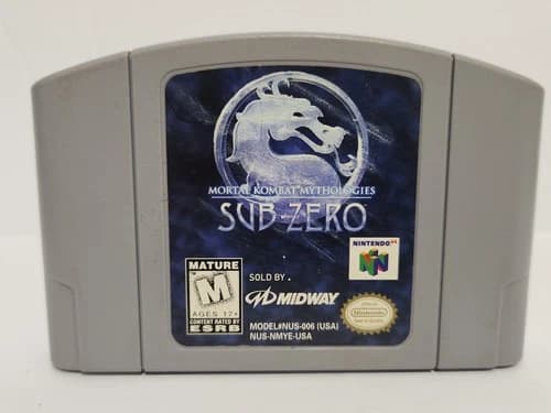 Mortal Kombat Mythologies: Sub-Zero N64 (Nintendo 64, 1997) Authentic Tested