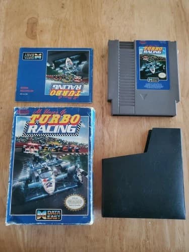 Data East Al Unser Jr.'s Turbo Racing Nintendo NES Game Box Manual Sleeve
