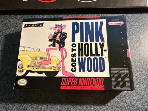 Pink Goes to Hollywood for Super Nintendo (SNES) CIB Complete Excellent