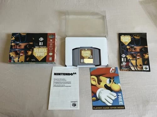 Mike Piazza's Strike Zone (Nintendo 64, 1998) Box Manual Complete CIB N64