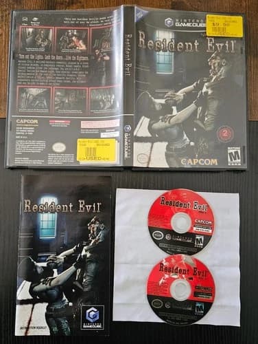 Resident Evil (GameCube, 2002) CIB Black Label - Both Discs and Manual