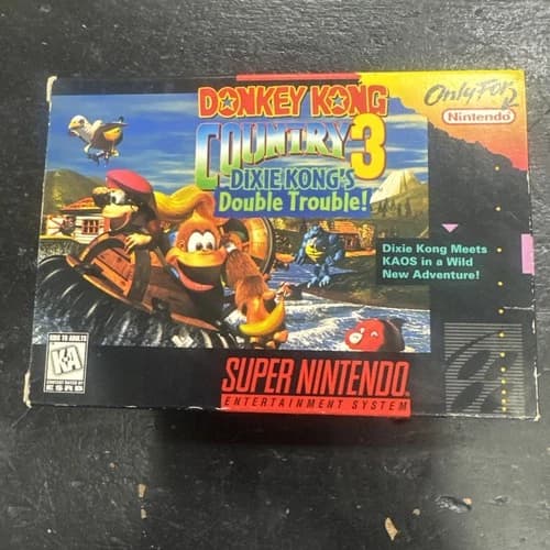 Donkey Kong Country 3 Dixie Kong's Double Trouble (Super Nintendo SNES) Complete