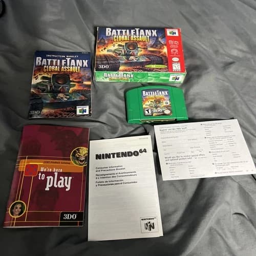 BattleTanx Global Assault N64 Nintendo 64 CIB Complete Box Manual Authentic