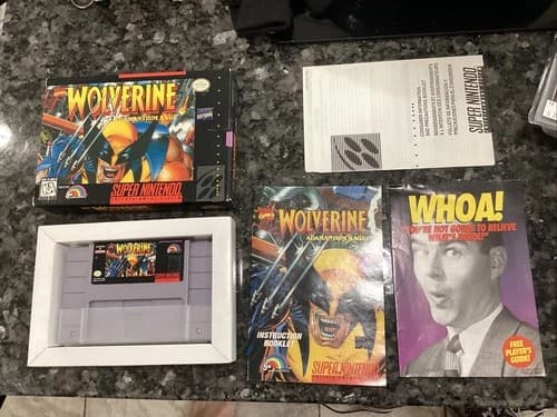 Snes Game Wolverine Adamantium Rage Complete With Manual In Box Super Nintendo