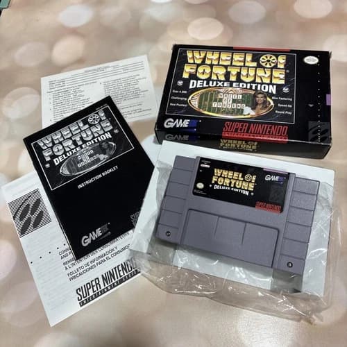 Wheel of Fortune Deluxe Edition (SNES) Super Nintendo CIB Complete