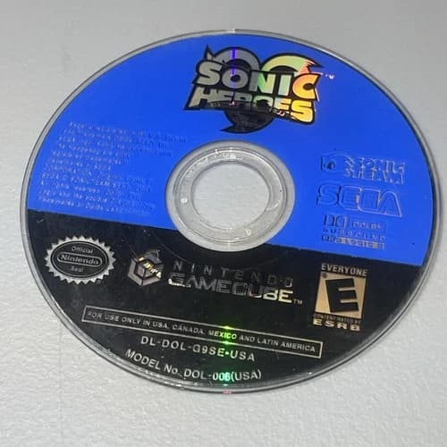 Sonic Heroes Nintendo Gamecube Disc Only Tested Clean