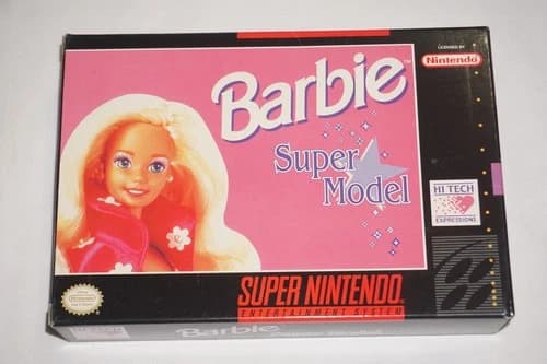 Barbie Super Model (Super Nintendo SNES) Complete in Box CIB
