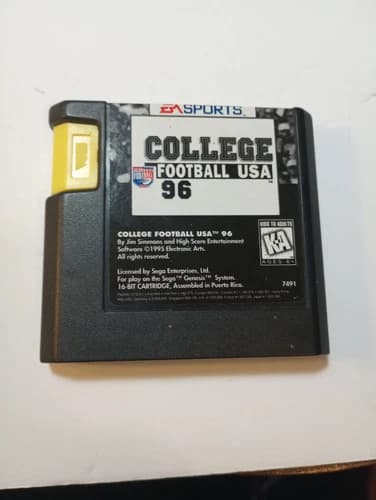 Sega Genisis College Football USA 96 Cartridge only - Tested & Working