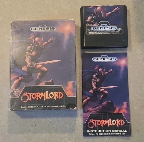 Stormlord Sega Genesis Complete Case Cart Manual Tested