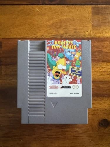 Krusty's Fun House Nintendo NES Cleaned/Tested