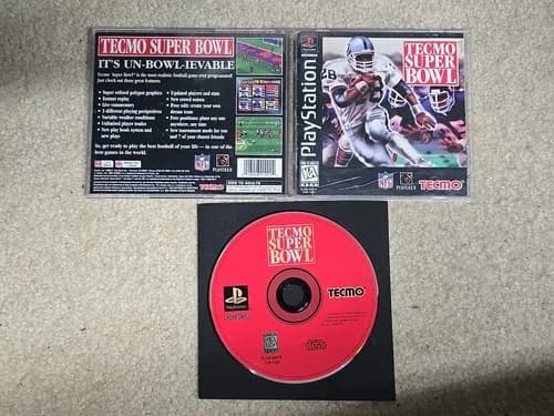 Tecmo Super Bowl (Sony PlayStation 1, 1996) CIB COMPLETE TESTED WORKING