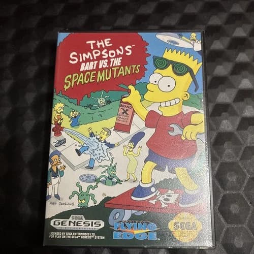 Simpsons: Bart vs. The Space Mutants (1992) Sega Genesis Game Complete w/ Manual