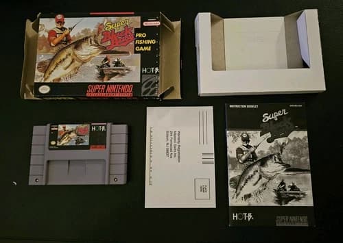Super Black Bass Super Nintendo SNES 1991 Complete CIB - Tested