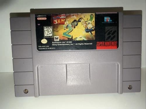 Earthworm Jim 2 SNES Super Nintendo Game Authentic