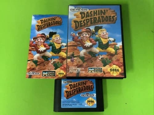 Dashin' Desperadoes (Sega Genesis, 1993) Cib Manual Tested