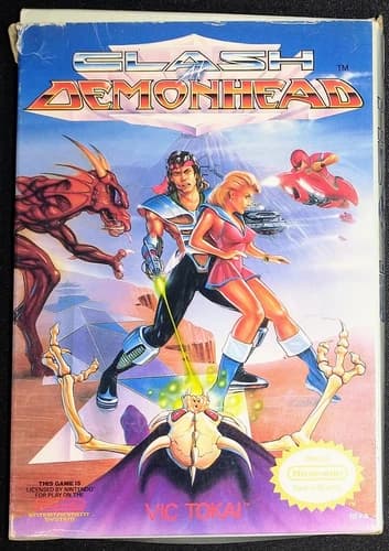Clash at Demonhead Authentic Nintendo NES EXMT condition COMPLETE n box!