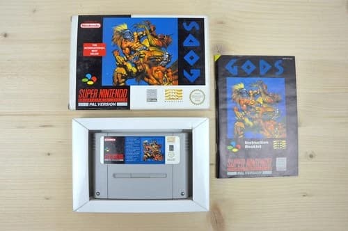 SNES - Gods - (CIB, with manual)