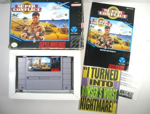 Super Conflict (Super Nintendo Entertainment System, 1993)Authentic CIB