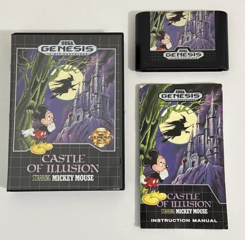 Castle of Illusion Starring Mickey Mouse (Sega Genesis, 1990) Complete In Box